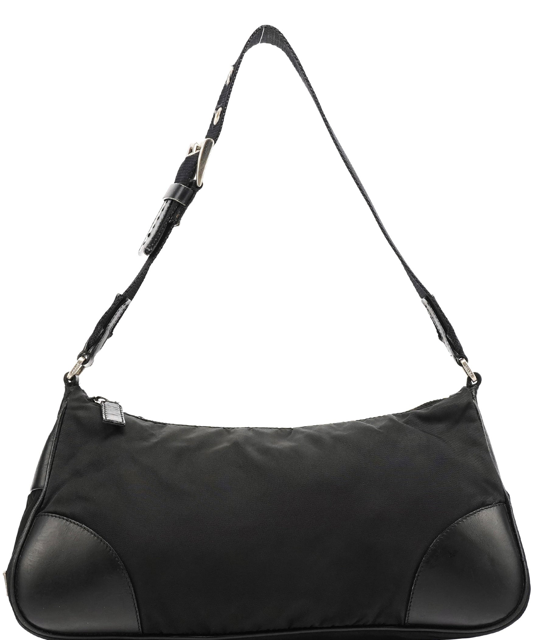 Prada Black Tessuto Nylon Hobo Shoulder Bag
