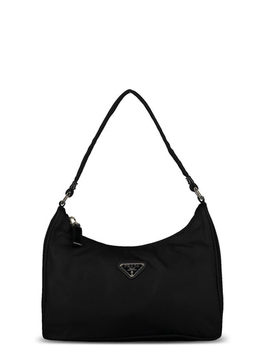 Prada Black Tessuto Nylon Mini Hobo