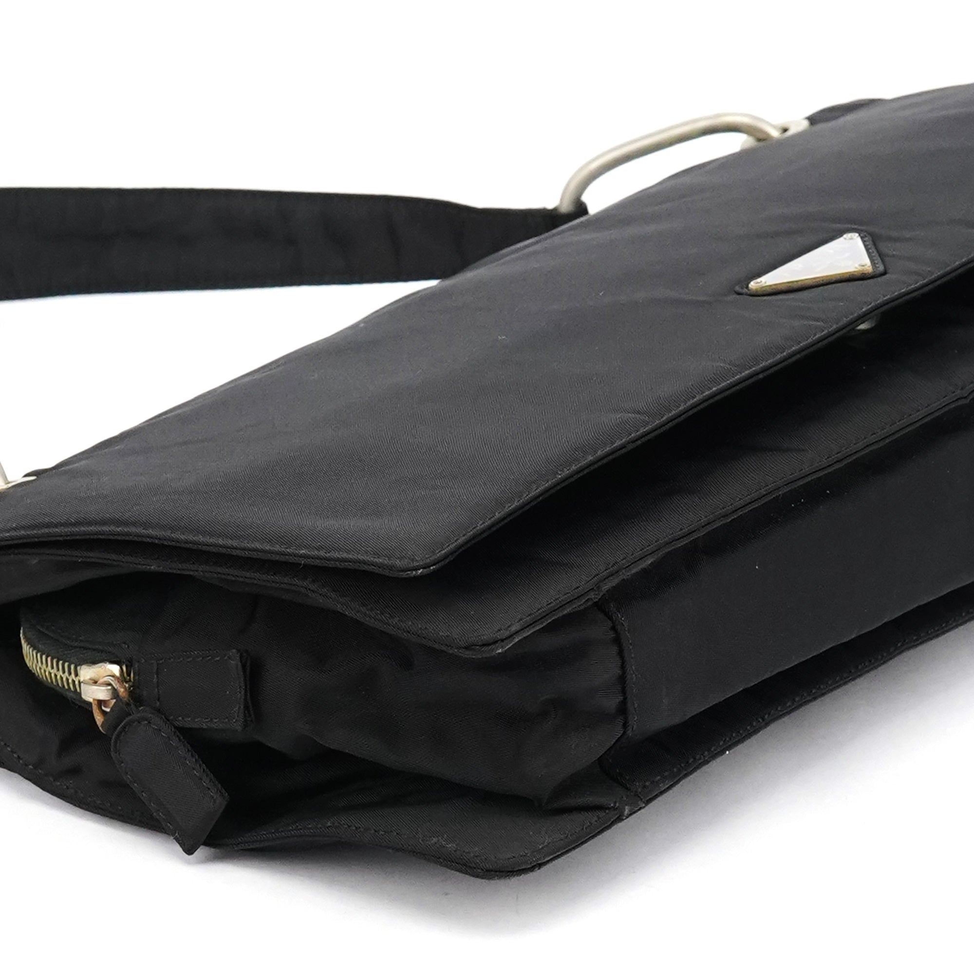 Prada Black Tessuto Nylon Shoulder Bag
