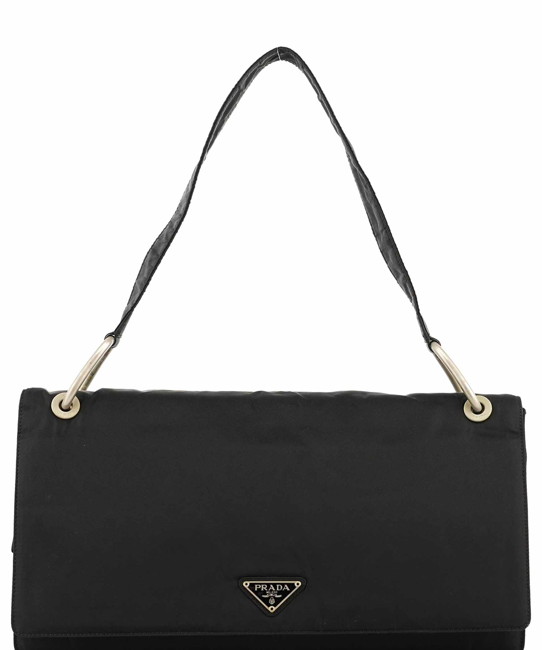 Prada Black Tessuto Nylon Shoulder Bag