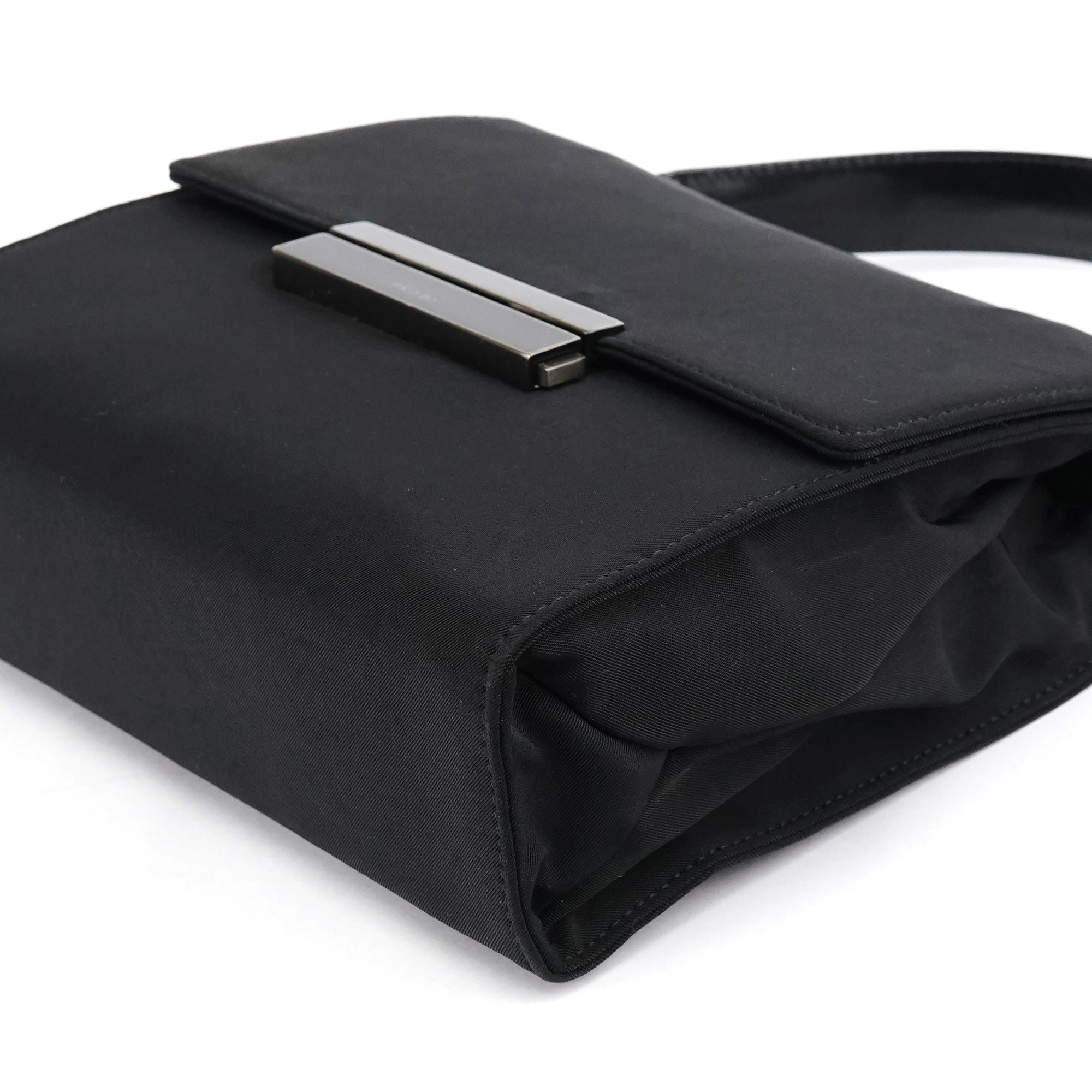 Prada Black Tessuto Nylon Top Handle Bag
