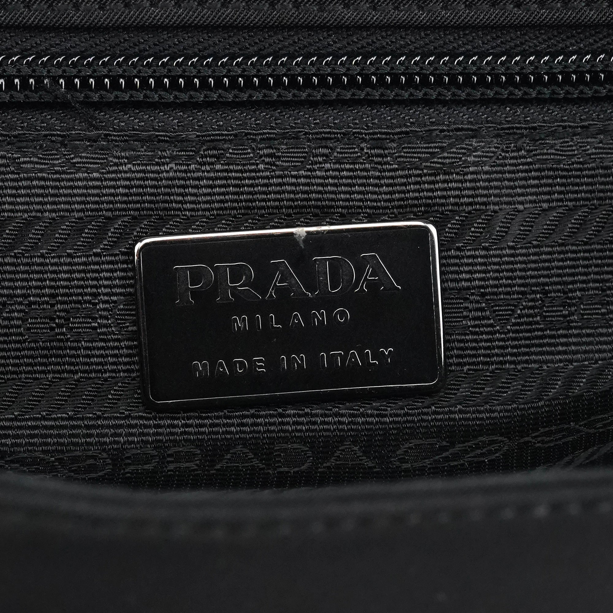 Prada Black Tessuto Nylon Top Handle Bag