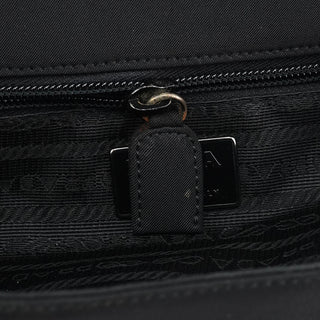 Prada Black Tessuto Nylon Top Handle Bag