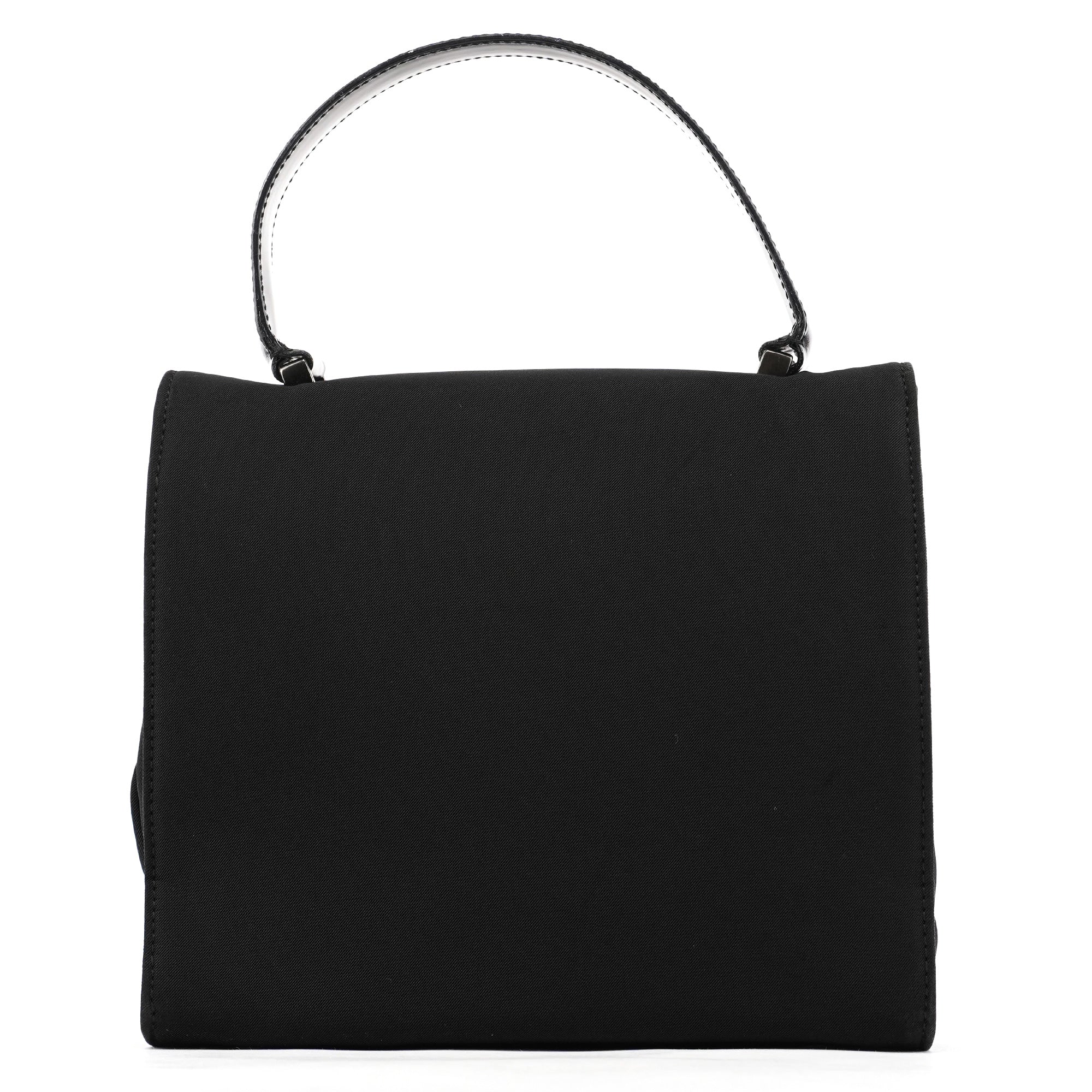 Prada Black Tessuto Nylon Top Handle Bag