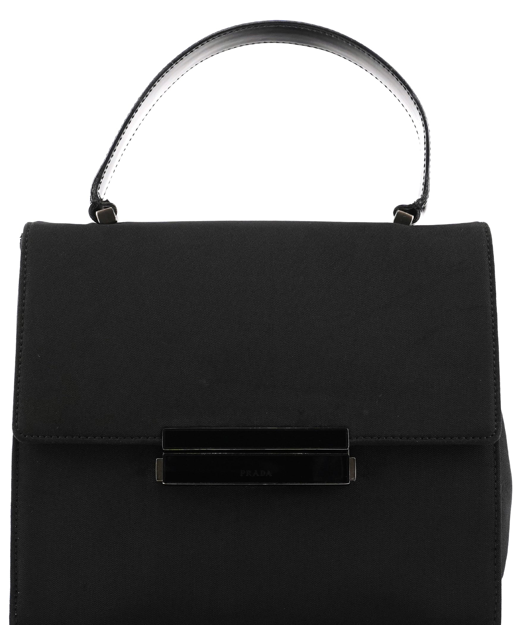 Prada Black Tessuto Nylon Top Handle Bag