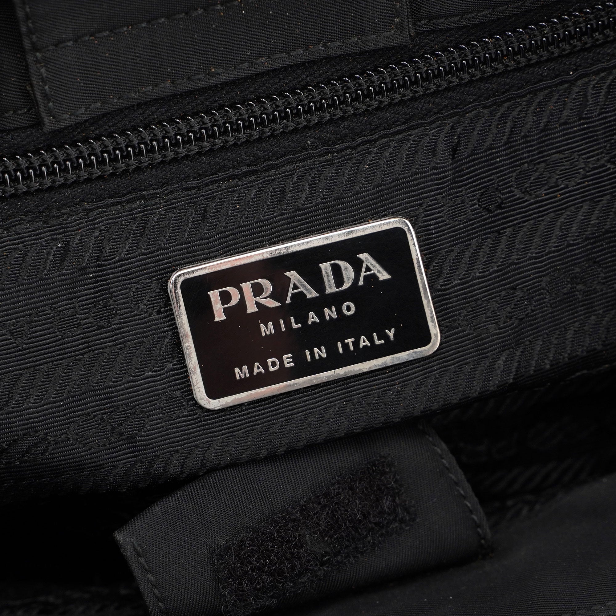 Prada Black Tessuto Plastic Shoulder Bag