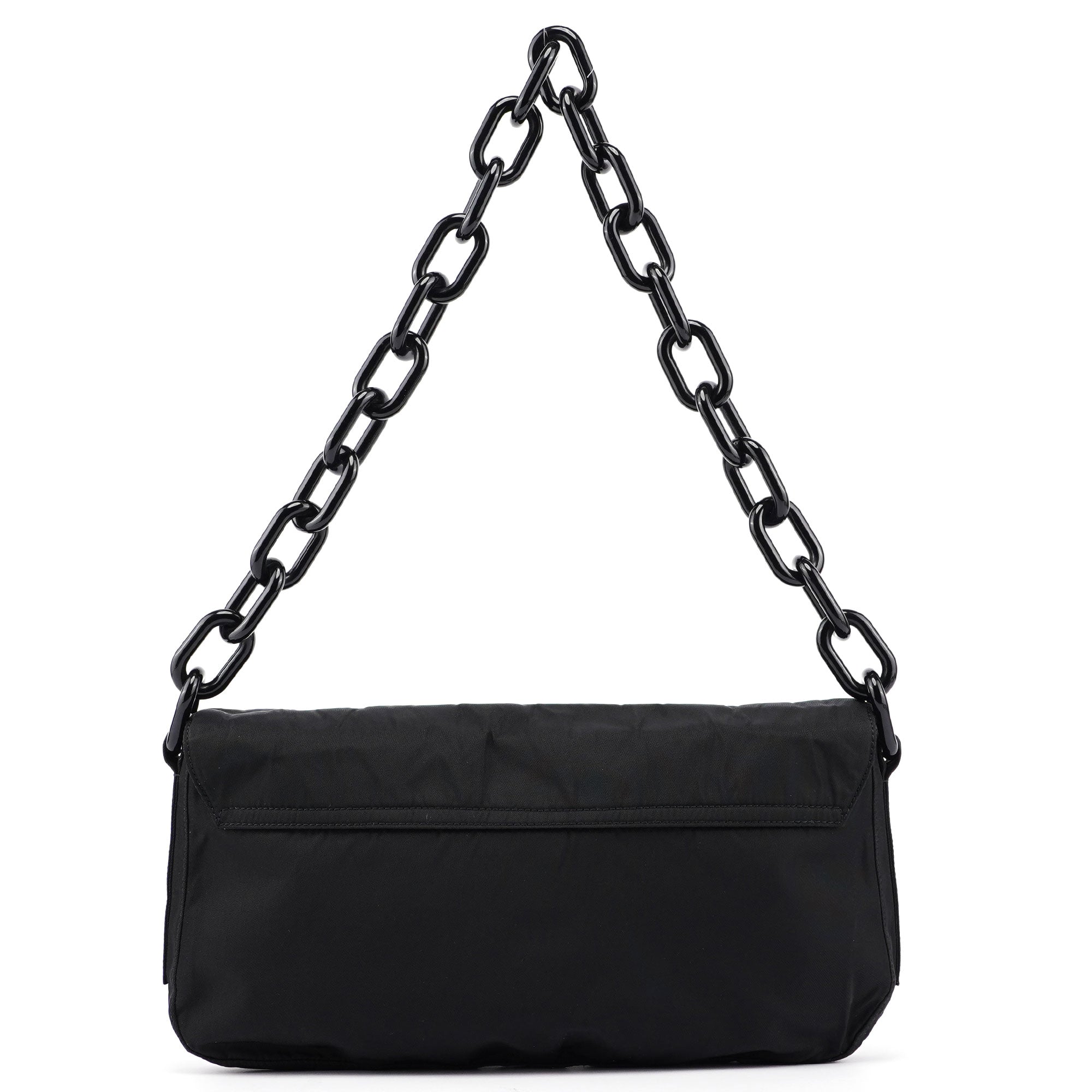 Prada Black Tessuto Plastic Shoulder Bag