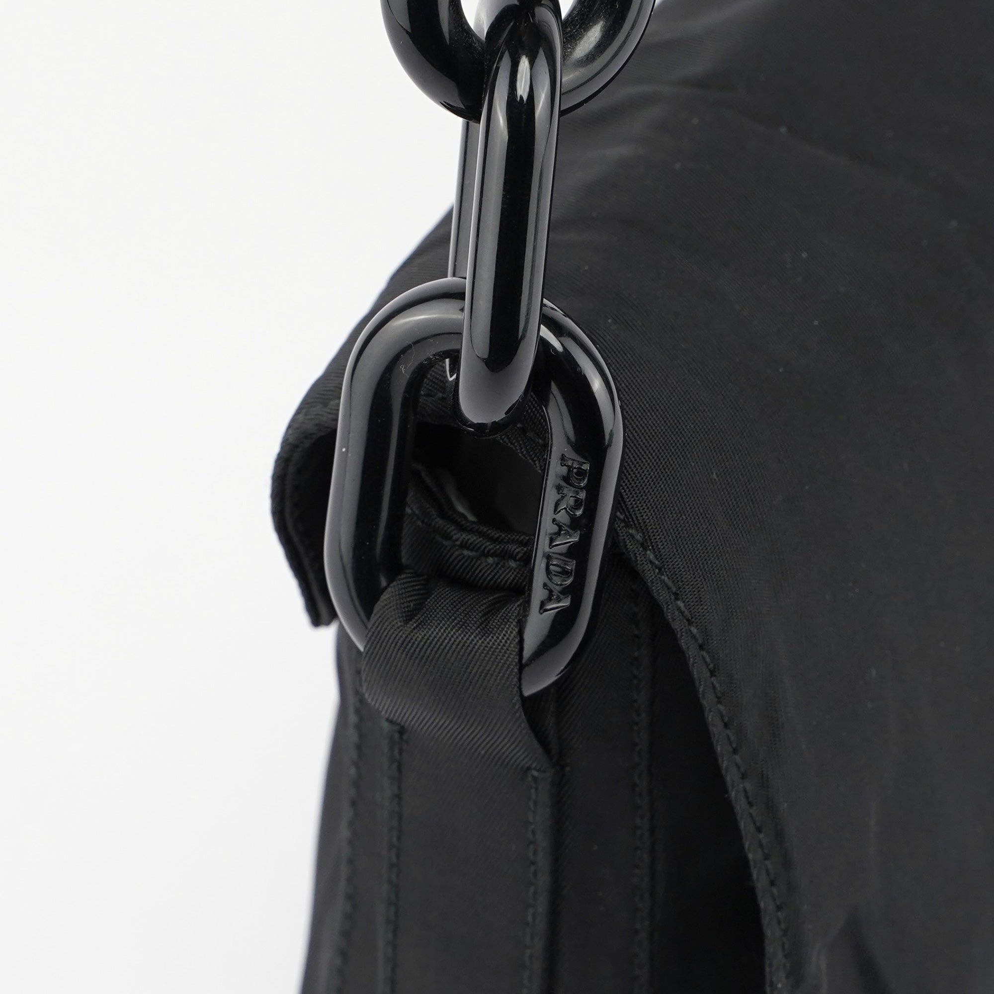 Prada Black Tessuto Plastic Shoulder Bag