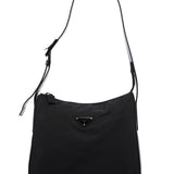 Prada Black Tessuto Spazzolato Hobo Shoulder Bag