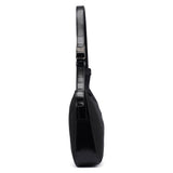 Prada Black Tessuto Spazzolato Hobo Shoulder Bag