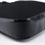 Prada Black Tessuto Spazzolato Hobo Shoulder Bag