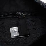 Prada Black Tessuto Spazzolato Hobo Shoulder Bag