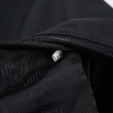 Prada Black Tessuto Spazzolato Hobo Shoulder Bag