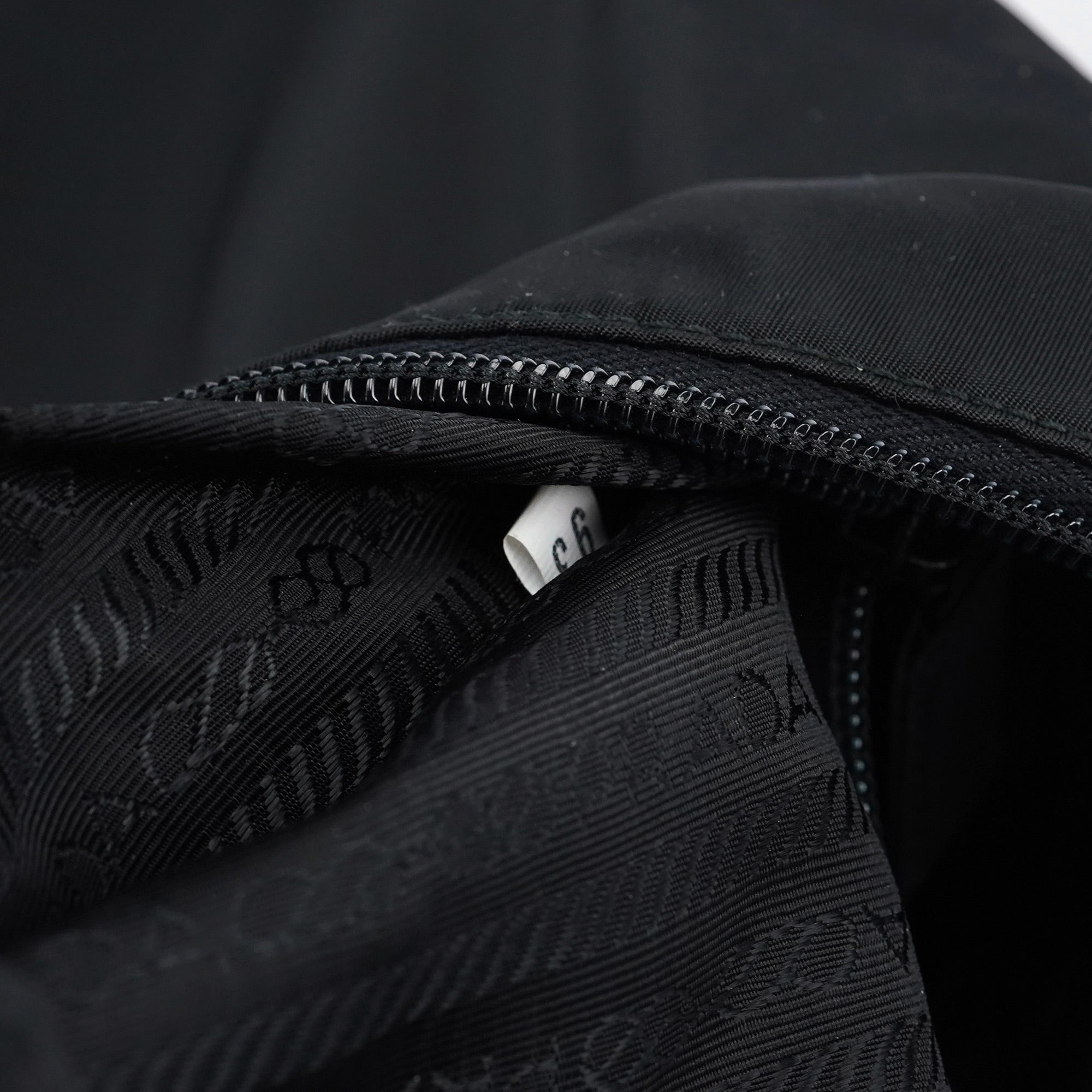 Prada Black Tessuto Spazzolato Hobo Shoulder Bag