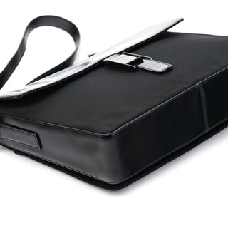 Prada Black Tessuto Spazzolato Nylon Shoulder Bag