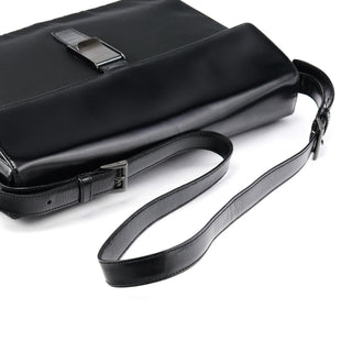 Prada Black Tessuto Spazzolato Nylon Shoulder Bag