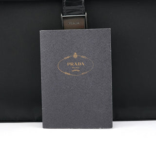 Prada Black Tessuto Spazzolato Nylon Shoulder Bag