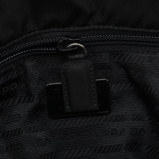 Prada Black Tessuto Spazzolato Nylon Shoulder Bag