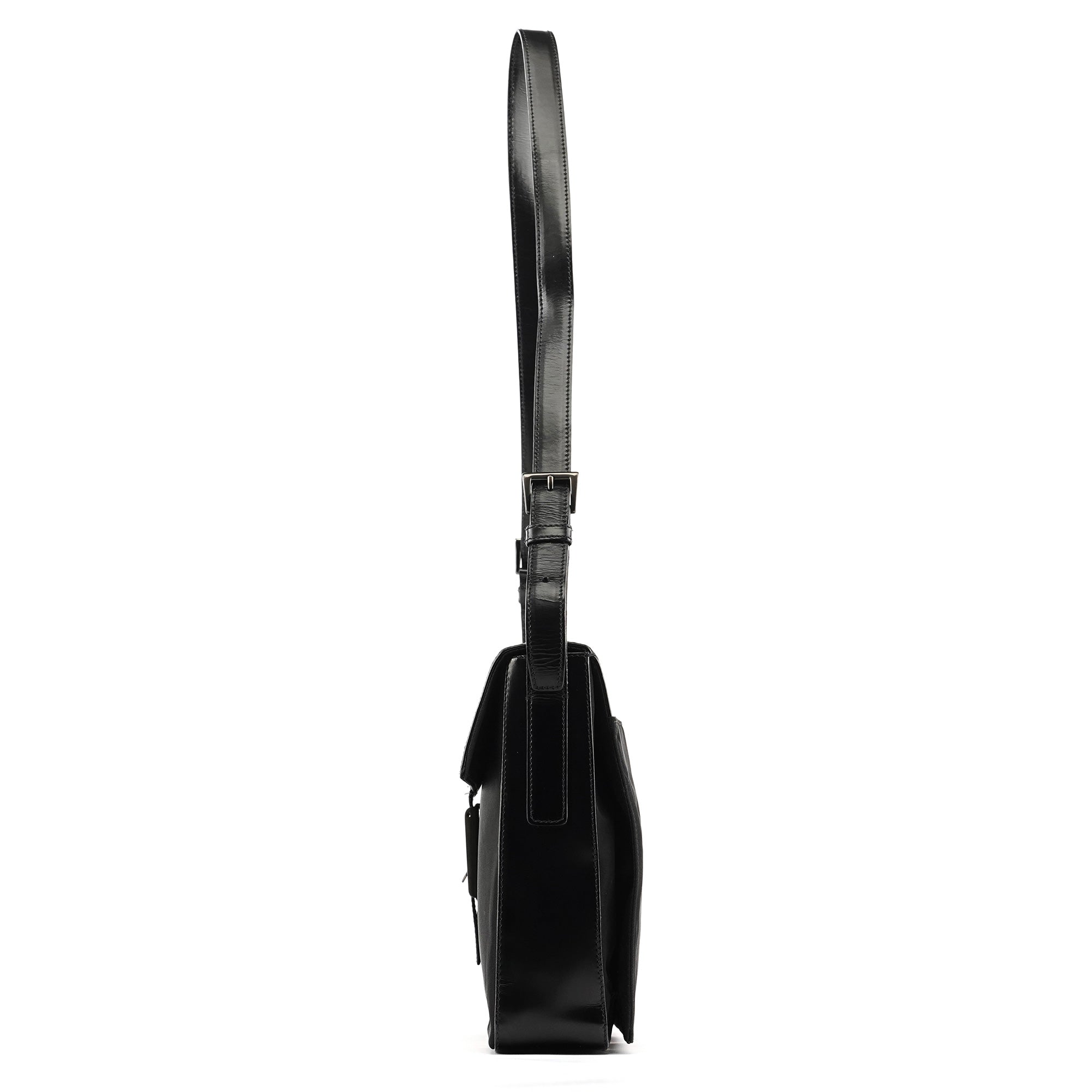 Prada Sac porté épaule Tessuto Spazzolato en nylon noir
