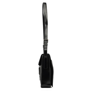 Prada Black Tessuto Spazzolato Nylon Shoulder Bag
