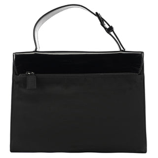 Prada Black Tessuto Spazzolato Nylon Top Handle Bag