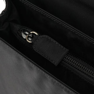 Prada Black Tessuto Spazzolato Nylon Top Handle Bag