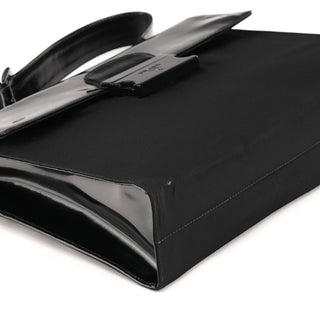 Prada Black Tessuto Spazzolato Nylon Top Handle Bag