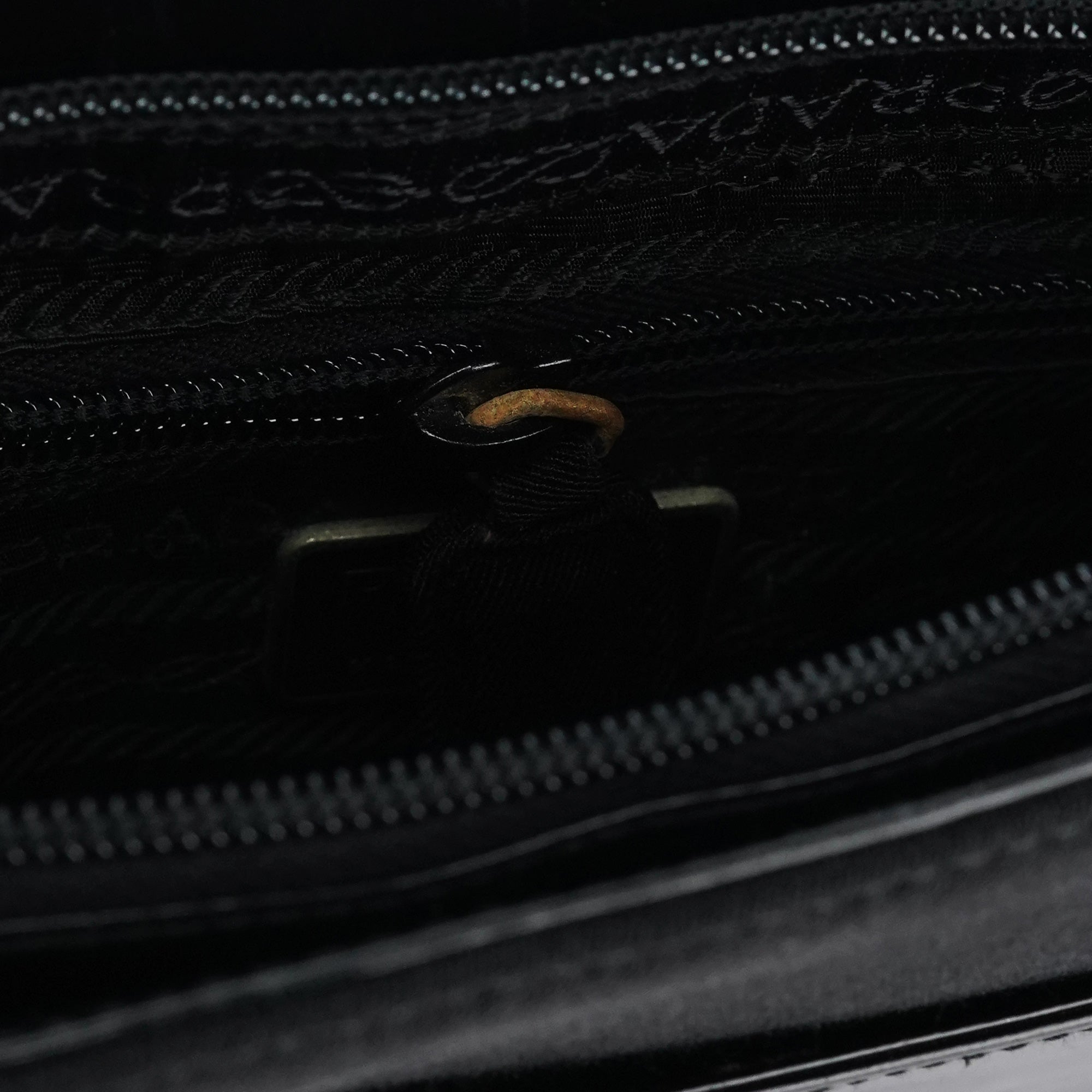 Prada Black Tessuto Spazzolato Shoulder Bag