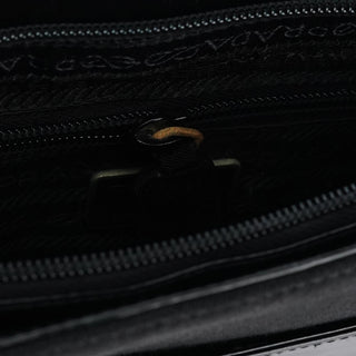 Prada Black Tessuto Spazzolato Shoulder Bag