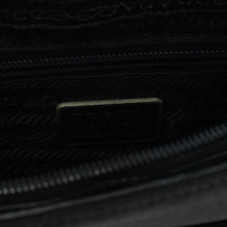 Prada Black Tessuto Spazzolato Shoulder Bag