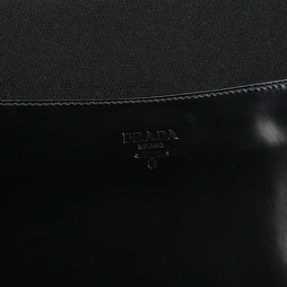 Prada Black Tessuto Spazzolato Shoulder Bag