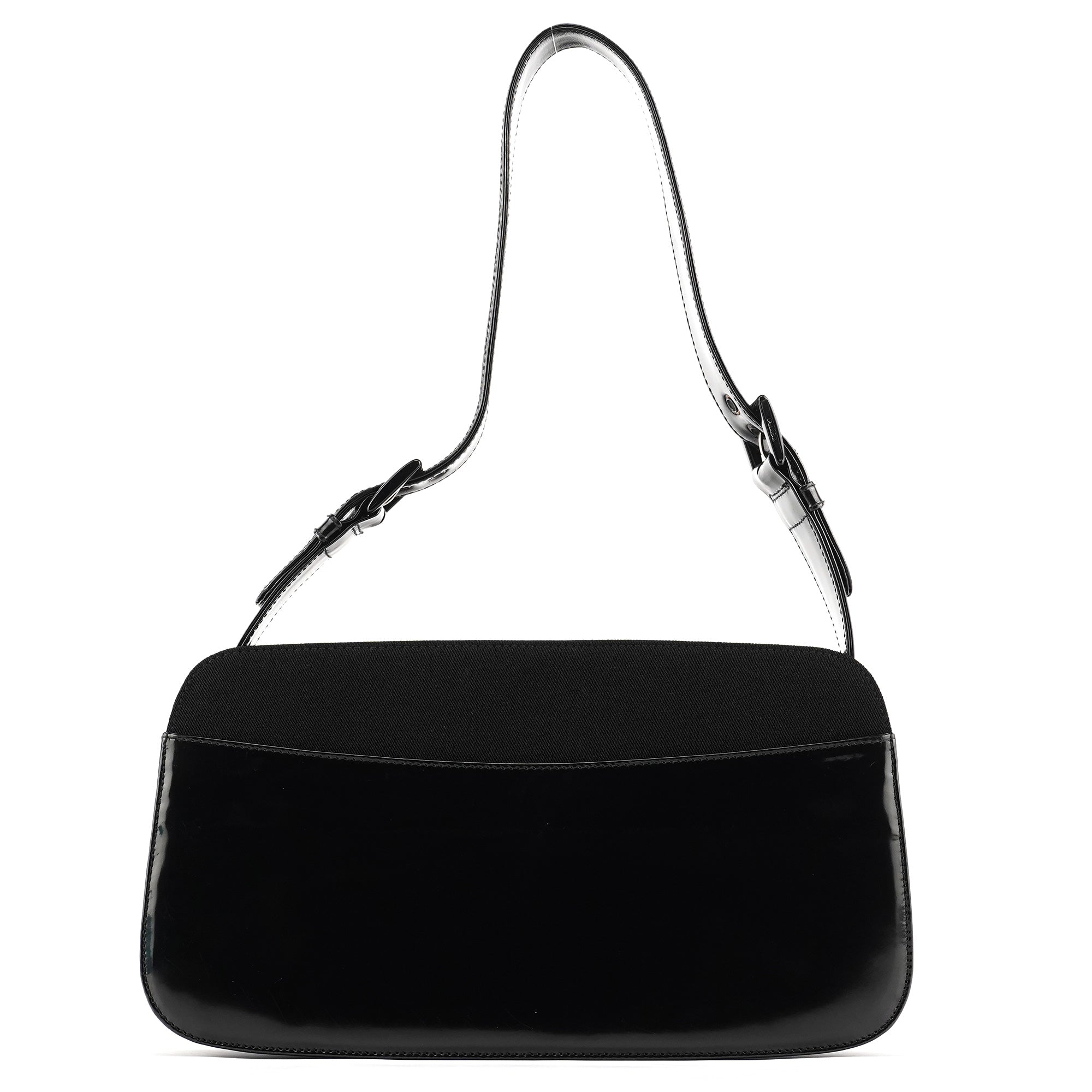 Prada Black Tessuto Spazzolato Shoulder Bag