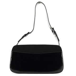 Prada Black Tessuto Spazzolato Shoulder Bag