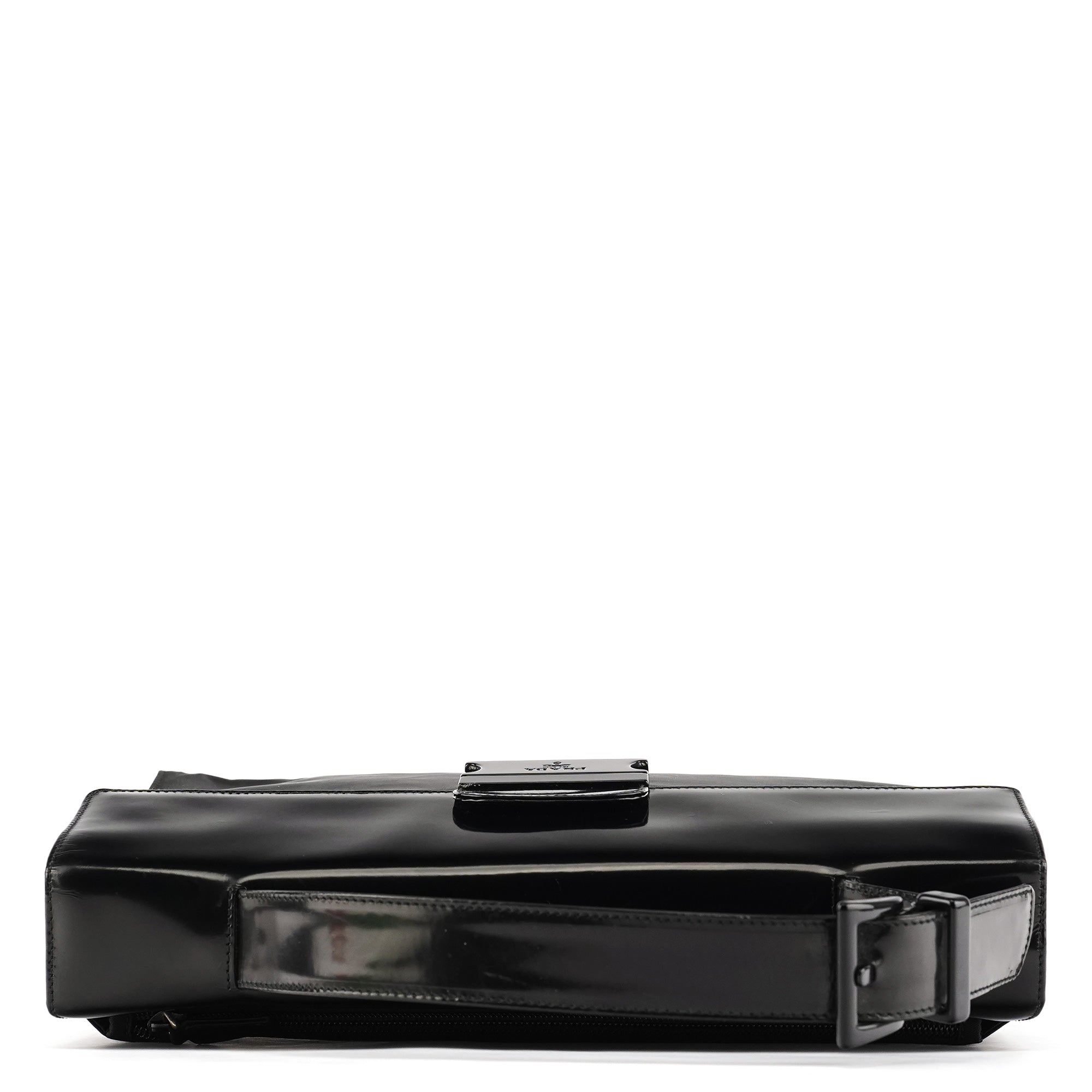 Prada Sac à poignée Tessuto Spazzolato en nylon noir