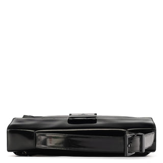 Prada Black Tessuto Spazzolato Top Handle Bag