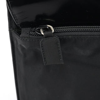 Prada Black Tessuto Spazzolato Top Handle Bag