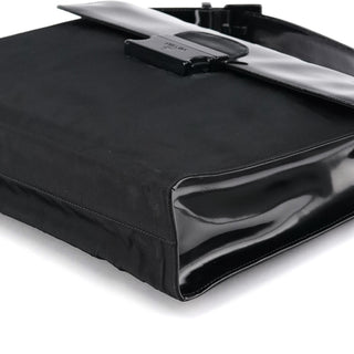 Prada Black Tessuto Spazzolato Top Handle Bag