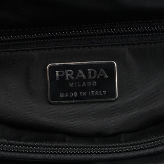 Prada Black Tessuto Spazzolato Top Handle Bag