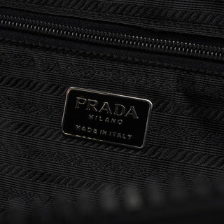 Prada Black Tessuto Spazzolato Tote Bag