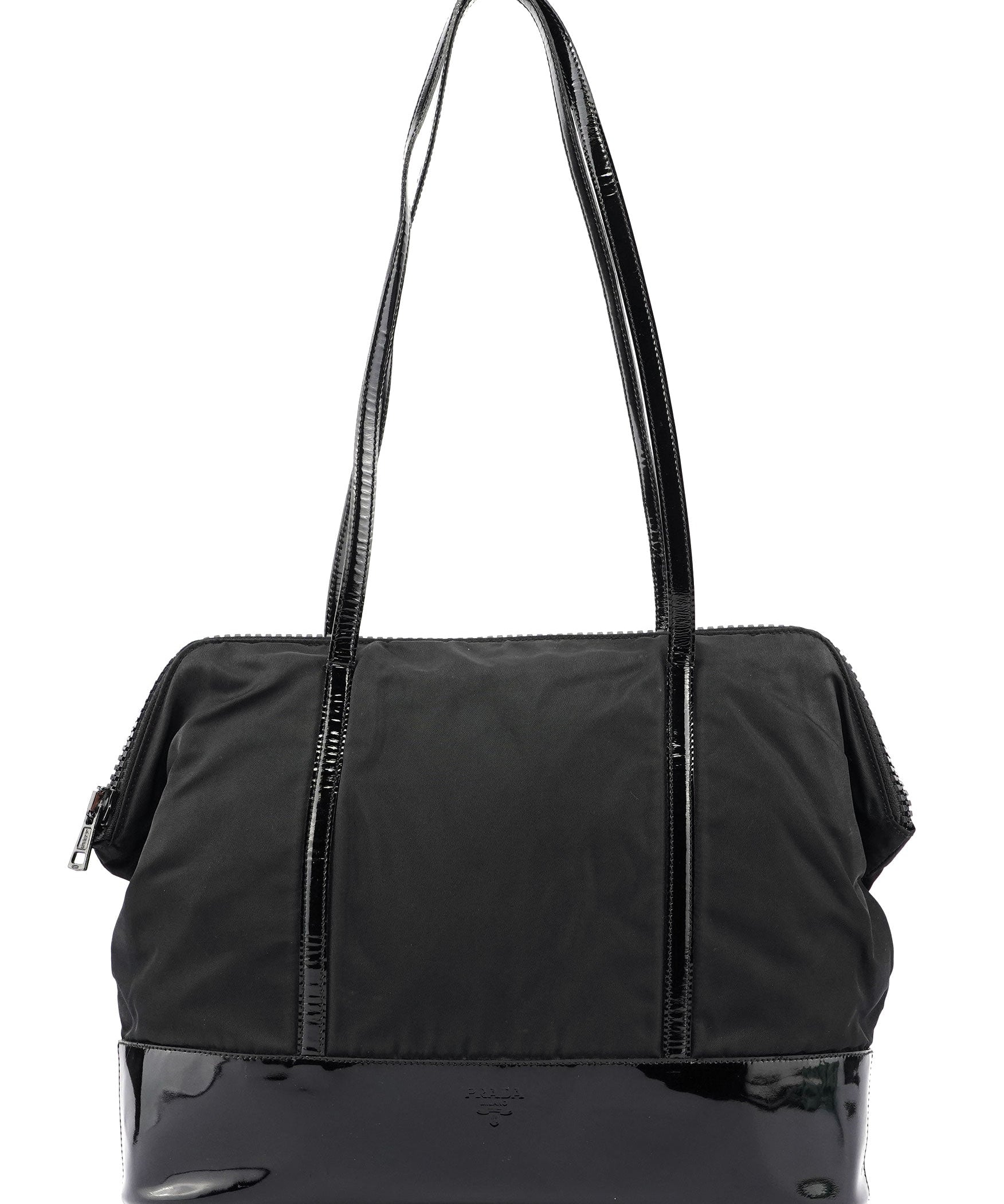 Prada Black Tessuto Spazzolato Tote Bag