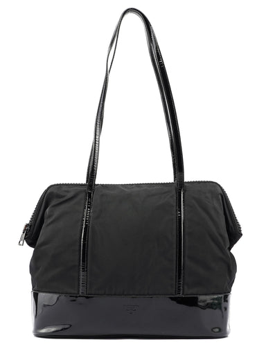 Prada Black Tessuto Spazzolato Tote Bag