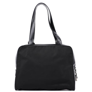 Prada Black Tessuto Spazzolato Tote Bag