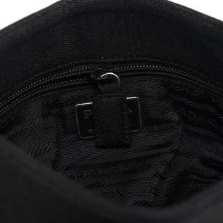 Prada Black Tessuto Swing Chain Shoulder Bag