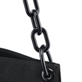 Prada Tessuto Swing Schultertasche mit Kette aus schwarzem Nylon