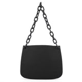 Prada Tessuto Swing Schultertasche mit Kette aus schwarzem Nylon