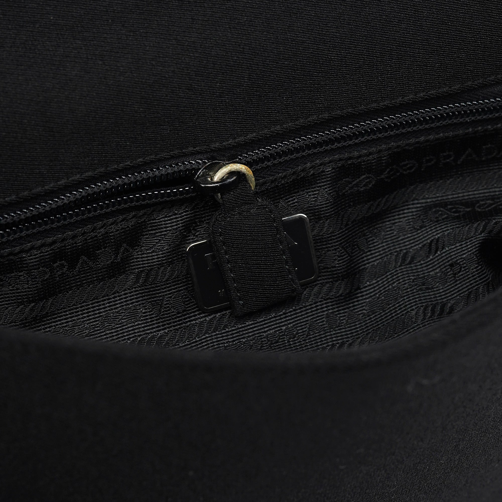 Prada Black Tessuto Swing Chain Shoulder Bag