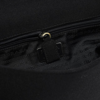 Prada Black Tessuto Swing Chain Shoulder Bag