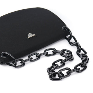 Prada Black Tessuto Swing Chain Shoulder Bag