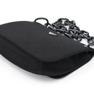 Prada Black Tessuto Swing Chain Shoulder Bag