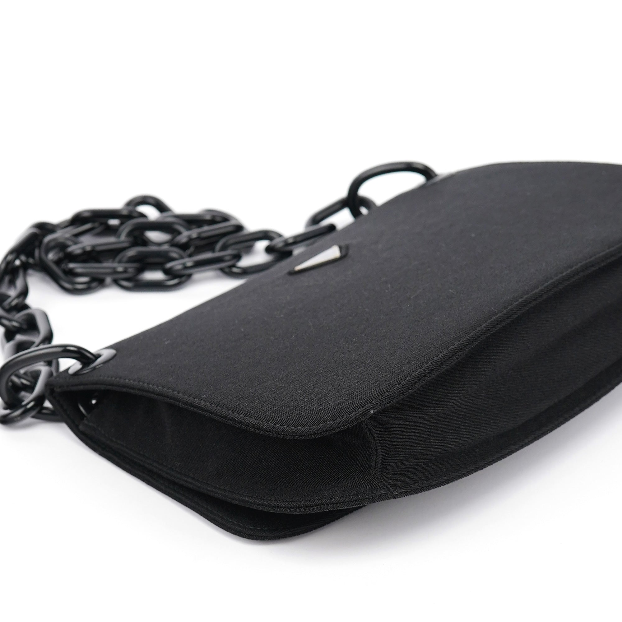 Prada Black Tessuto Swing Chain Shoulder Bag